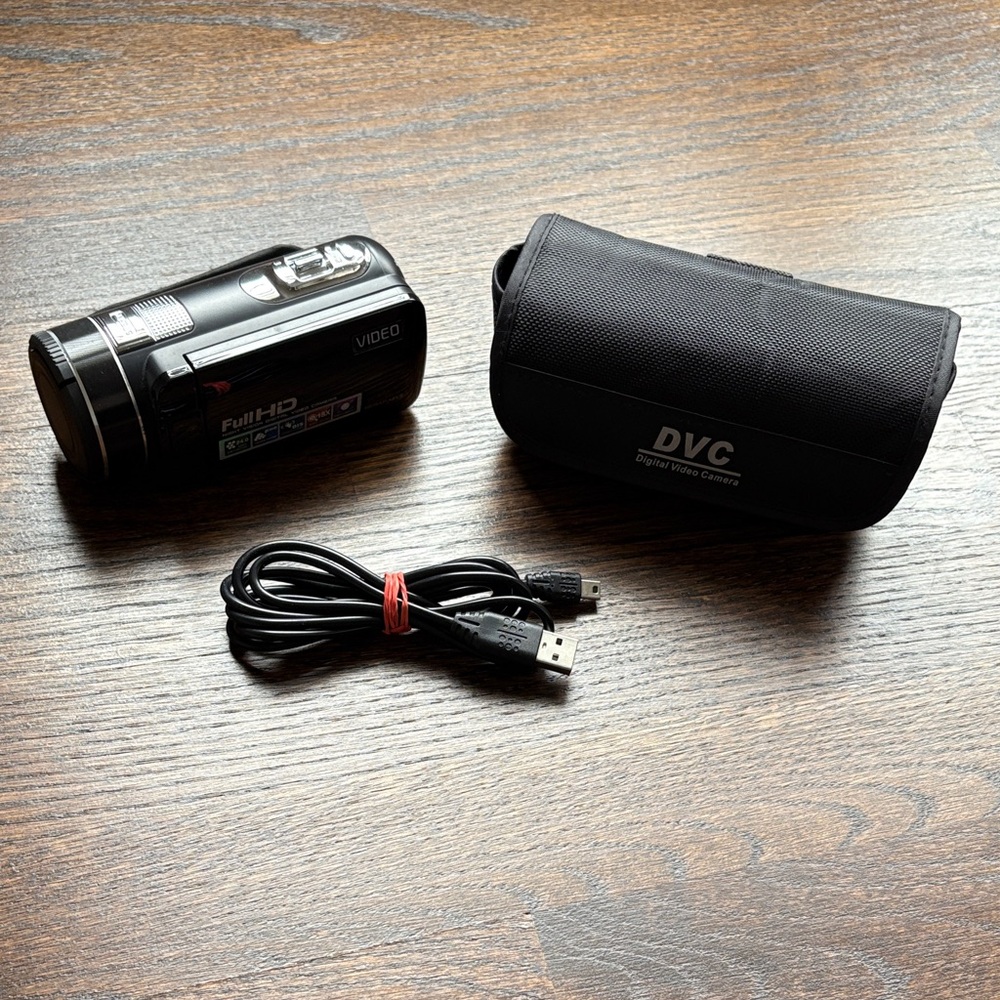 Black DVC Full HD Camcorder with Case